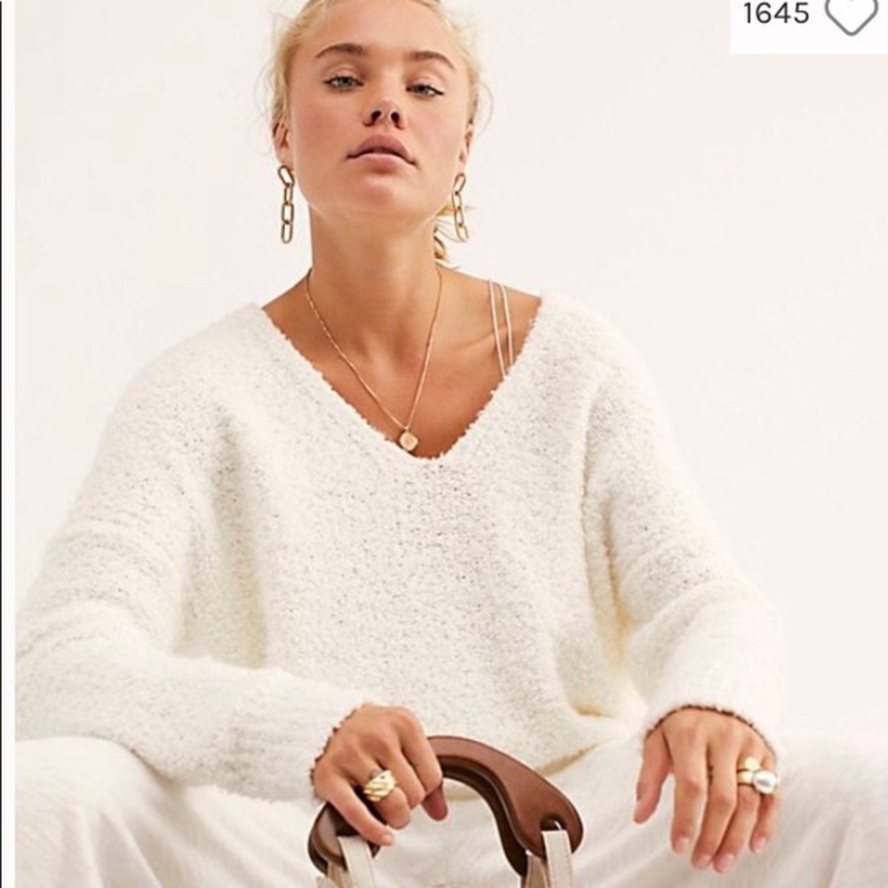 NEW Free People Finders Keepers V-Neck Sweater